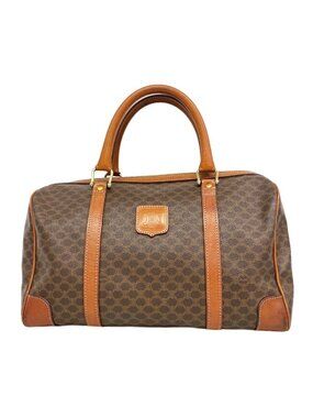 Celine Handbag Macadam Brown Gold